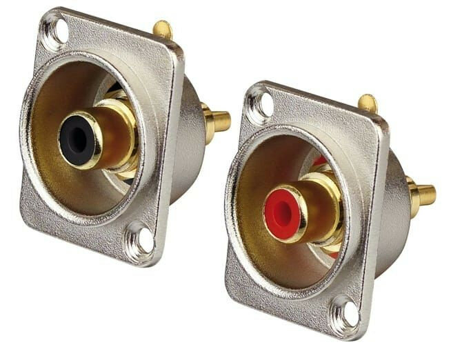 Audio Dynavox cinch chassideel rood+zwart