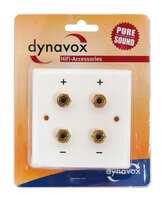 Audio Dynavox LS wandplaat wit - 4 voudig